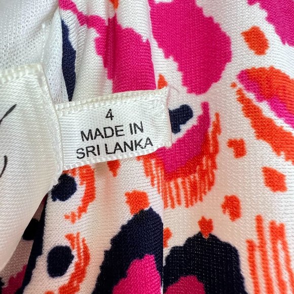 Eliza J Size 4 Floral Print Belt Fit & Flare Dress - Picture 4 of 7